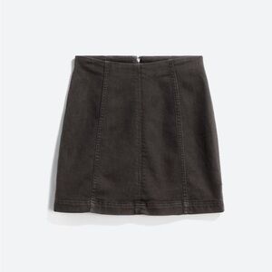 Free People Black Miniskirt High Waist Denim Modern